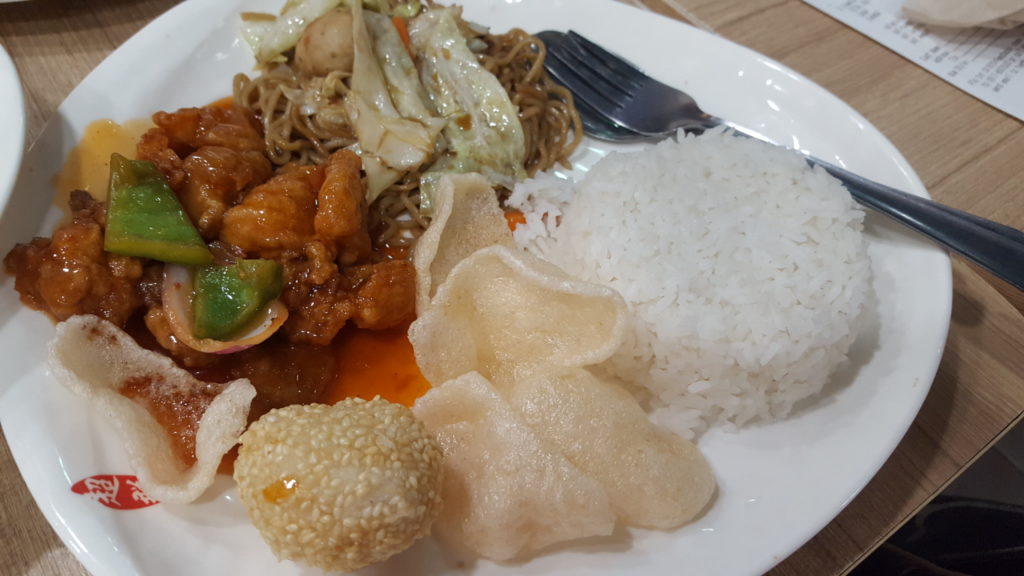 Sweet and Sour Pork Lauriat with Drink