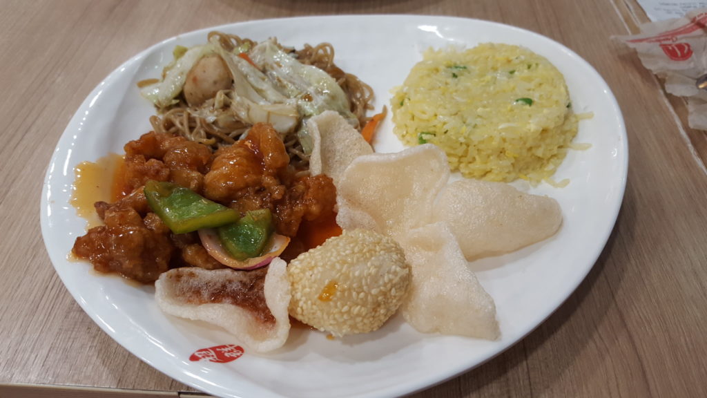 Sweet and Sour Pork Lauriat with Drink