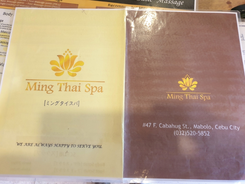 ミンタイスパ（Ming Thai Spa）メニュー・料金